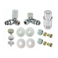 Riko luxe Thermostatische radiator aansluitset haaks verkeerd links - thumbnail
