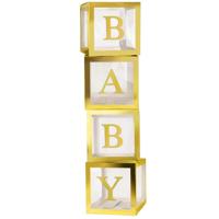 BABY Ballonnen Box (Goud) - thumbnail