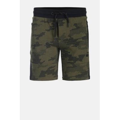 Jill & Mitch by Shoeby sweatshort Ravey met all over print army groen Jill & Mitch by Shoeby sweatshort Ravey met all over print army groen