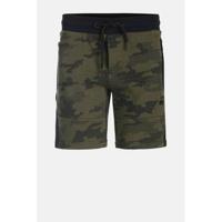 Jill & Mitch by Shoeby sweatshort Ravey met all over print army groen - thumbnail