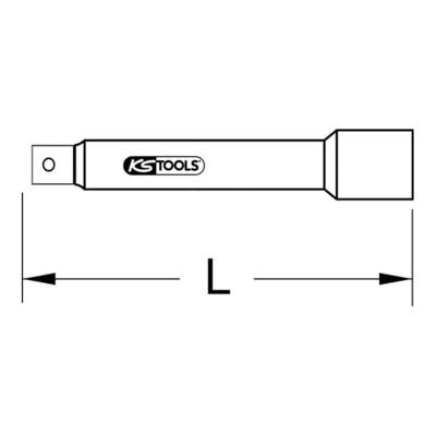 KS Tools 911.1235 9111235 Dopsleutelverlenging Aandrijving 1/2 (12.5 mm) 50 mm 1 stuk(s)