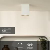 Lucide TUBE - Plafondspot - 1xGU10 - Wit - thumbnail