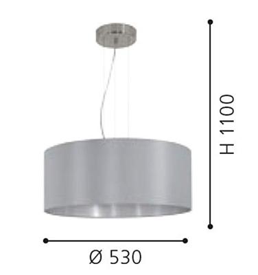 Eglo Landelijke hanglampMaserlo 53cm zilvergrijs - 31606