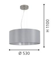 Eglo Landelijke hanglampMaserlo 53cm zilvergrijs - 31606 - thumbnail