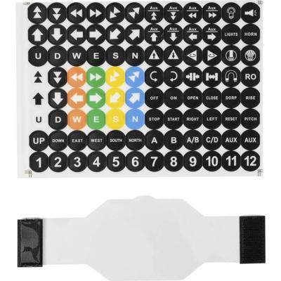 TRU COMPONENTS 6 Button cover & sticker TC-13660444 Met schild, Met beschermkap 1 stuk(s)