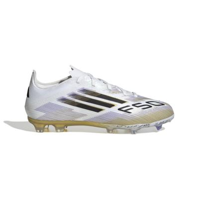 adidas F50 Elite Gras Voetbalschoenen (FG) Kids Wit Zwart Goud