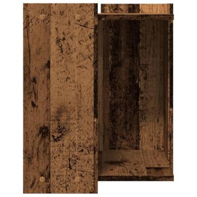 VidaXL Kattenbakkast 42x42x51 cm bewerkt hout oud houtkleurig