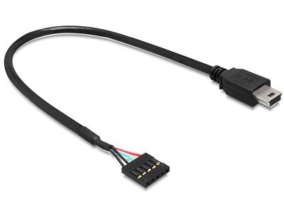 Delock Pinheader 5-polig naar USB mini B-kabel (0,3 m)
