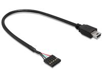 Delock Pinheader 5-polig naar USB mini B-kabel (0,3 m) - thumbnail