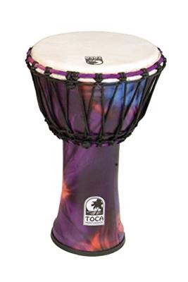 Toca SFDJ-9WP 9 inch Synergy Freestyle Djembe Woodstock Purple
