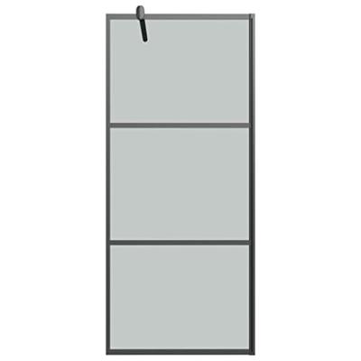 Inloopdouchewand 80x195 cm donker ESG-glas zwart - thumbnail