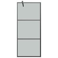 Inloopdouchewand 80x195 cm donker ESG-glas zwart - thumbnail