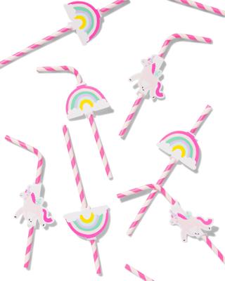 HEMA Papieren rietjes regenboog - 10 stuks