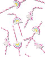 HEMA Papieren rietjes regenboog - 10 stuks - thumbnail