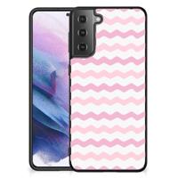 Samsung Galaxy S21 Plus Back Case Waves Roze - thumbnail