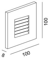 Deko Light Abdeckung silber grau Gitter für Light Base II COB Outdoor 930414 Afdekking Zilver - thumbnail