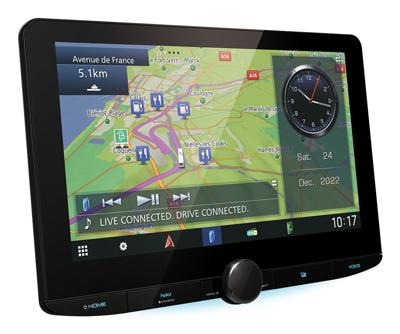 Kenwood DNR992RVS navigatiesysteem/digitale multimedia-AV-ontvanger met 10,1 inch HD-display, verbeterde draadloze smartphone-verbindingen en DAB+ digitale radio