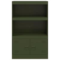 Dressoir 67x39x107 cm staal olijfgroen - thumbnail