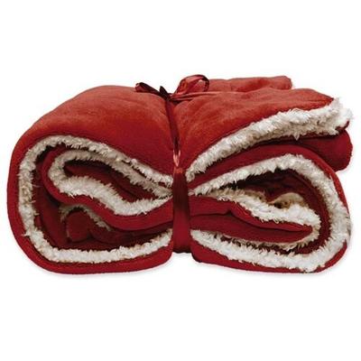 Unique Living Unique Living Lars coral fleece/suede plaid 150x200cm red