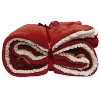 Unique Living Unique Living Lars coral fleece/suede plaid 150x200cm red - thumbnail