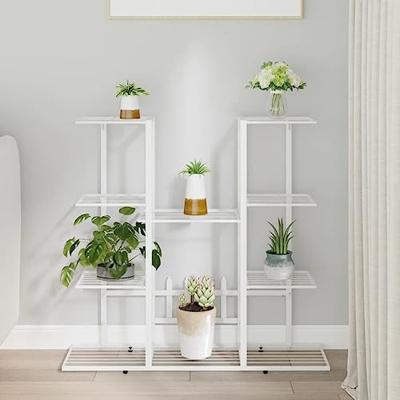 VidaXL Bloemenstandaard 94,5x25x89 cm ijzer wit VidaXL Bloemenstandaard 94,5x25x89 cm ijzer wit