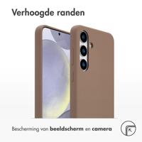 Accezz Liquid Silicone Backcover met MagSafe voor Samsung Galaxy S24 Plus Telefoonhoesje Bruin - thumbnail