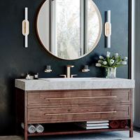 Wastafelmengkraan Metropol HansGrohe 3-Gats 160 met Rechte Greep en Push-Open Afvoer Geborsteld Brons - thumbnail