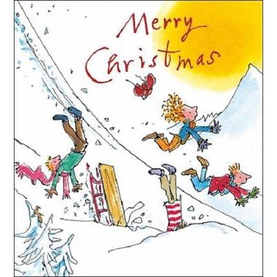 Kerstkaart - Sneeuwpret (Set van 5)