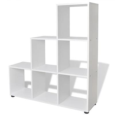VidaXL Boekenkast/presentatiemeubel trapvormig 107 cm wit VidaXL Boekenkast/presentatiemeubel trapvormig 107 cm wit