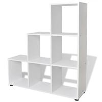 Boekenkast/presentatiemeubel trapvormig 107 cm wit - thumbnail