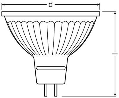 OSRAM HOMELIGHTING 4058075433748 LED-lamp Energielabel F (A - G) GU5.3 Reflector 6.8 W = 50 W Koudwit (Ø x l) 50 mm x 44 mm 1 stuk(s)