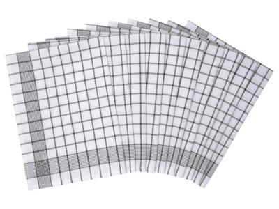 W5 Set van 10 theedoeken 50 x 70 cm (Grijs)