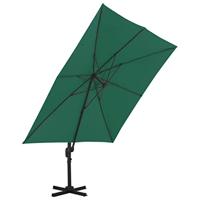 Zweefparasol met aluminium paal 300x300 cm groen - thumbnail