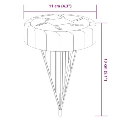 Grondlampen 12 st solar met grondpennen warmwit