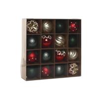 Kerstballen Home ESPRIT Rood Gouden Polyethyleen 32,5 x 8 x 32,5 cm (16 Onderdelen) - thumbnail