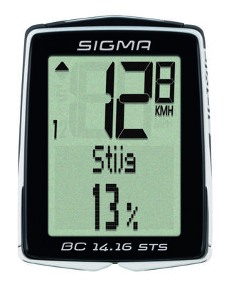 Sigma BC 14,16 STS CAD Kilometerteller 24 functies Cadans - Zwart Sigma BC 14,16 STS CAD Kilometerteller 24 functies Cadans - Zwart