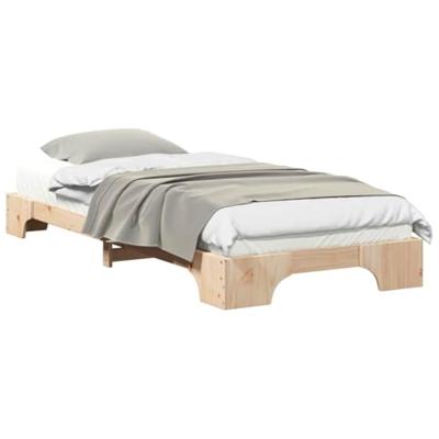 Bedframe met opslag Bruin 100 x 210 cm Hout Bedframe met opslag Bruin 100 x 210 cm Hout
