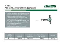 HiKOKI H70SA LAZ hakhamer 30mm zeskant - thumbnail