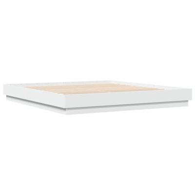 Bedframe met LED-verlichting wit 200x200 cm