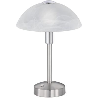 LED Tafellamp 4W - Warm Wit 3000K - Rond Design - Mat Nikkel - Aluminium