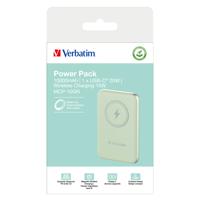 Verbatim Charge n Go Magnetic Wireless Powerbank 10000 mAh Fast Charge, Quick Charge 3.0, USB PD 3.0, Adaptive Fast Charge LiPo USB-C Groen - thumbnail