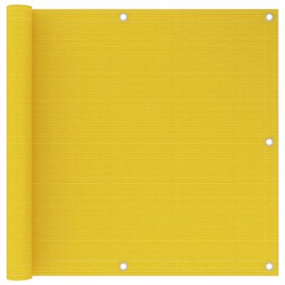 Balkonscherm 90x600 cm HDPE geel