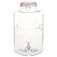 VidaXL Waterdispenser xxl met kraan 8 l glas transparant - thumbnail
