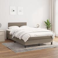 Boxspring met matras stof taupe 120x200 cm - thumbnail