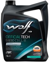 Wolf motorolie "officialtech c3 ll iii". motoroil 5w30 5l off.tech c3 ll iii - thumbnail