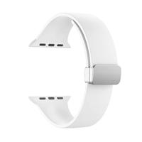 Siliconen bandje - Folding Buckle - Wit - Geschikt voor Apple Watch 38mm / 40mm / 41mm / 42mm - thumbnail