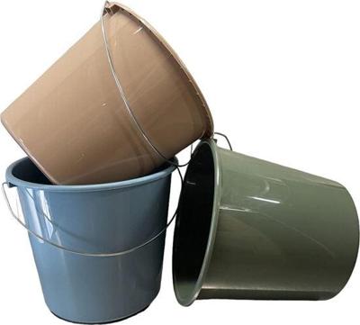 Huishoudemmer kunststof 5 liter eco kleuren | 25 stuks