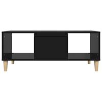Salontafel 90x50x36,5 cm bewerkt hout zwart - thumbnail