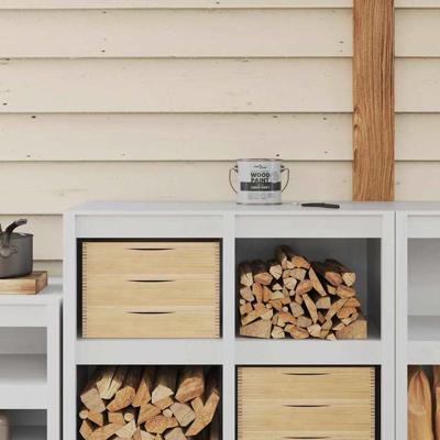 VidaXL Houtverf grijs 16,5 x 16,5 x 16 cm wandprint