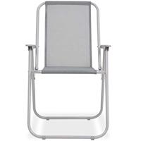 6-delige Tuinset staal en textileen grijs - thumbnail